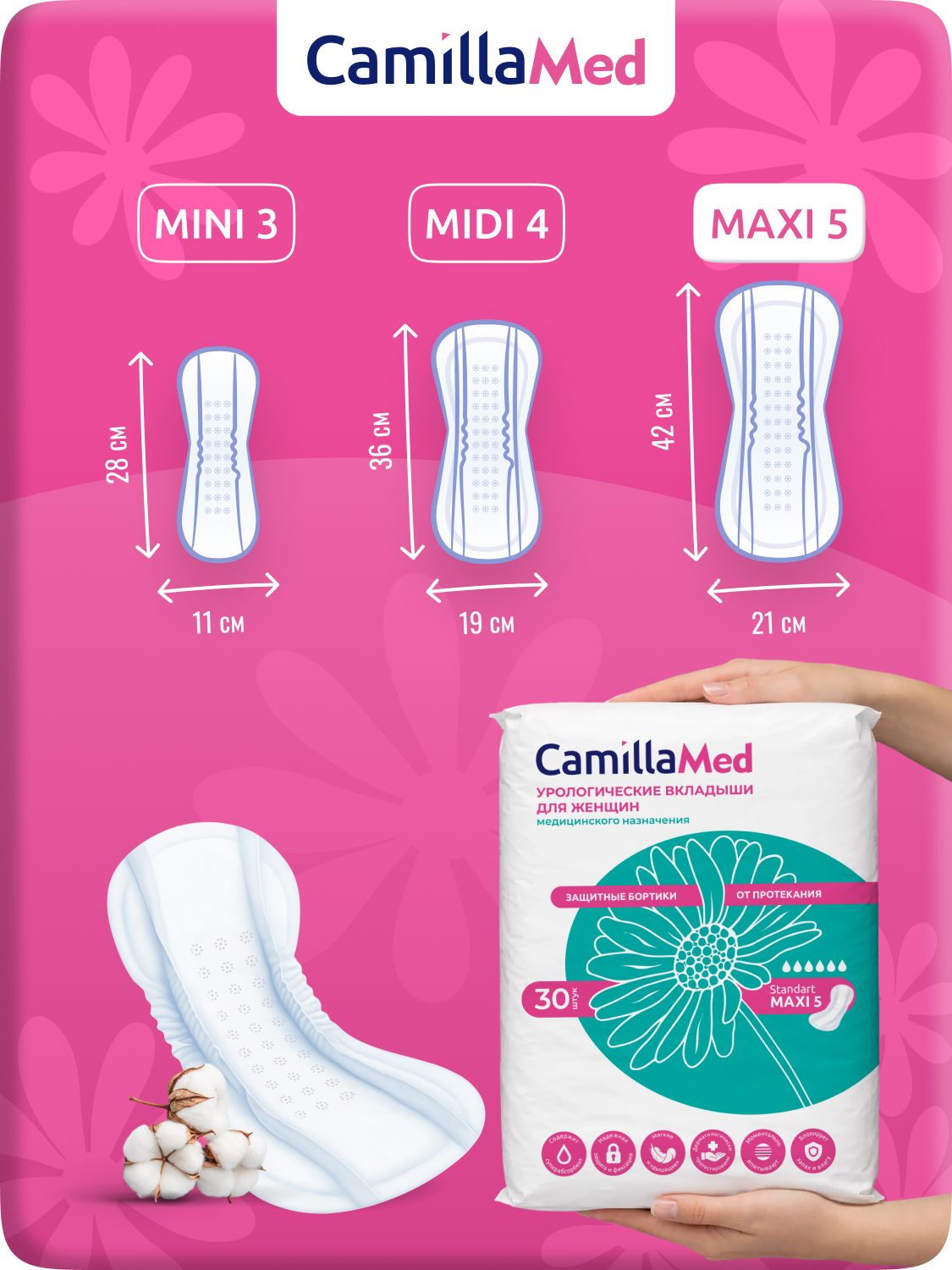 Женские вкладыши CamillaMed Maxi